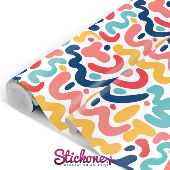 Film adhésif déco multicolore