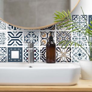 Stickers carrelage carreaux de ciment