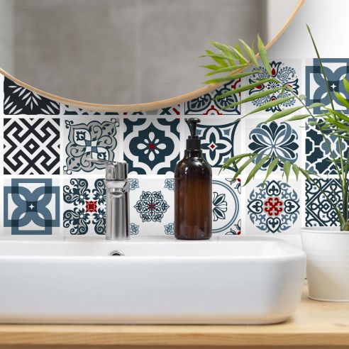 Stickers carrelage carreaux de ciment