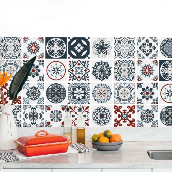 Stickers carrelage effet carreaux de ciment