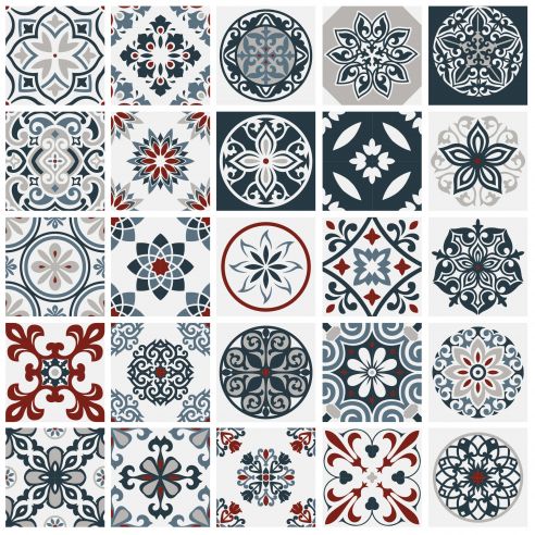 Stickers carrelage effet carreaux de ciment