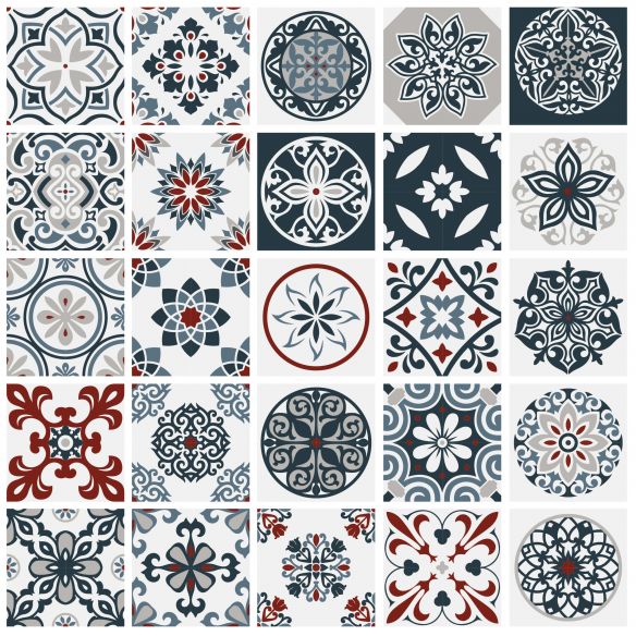 Stickers carrelage effet carreaux de ciment