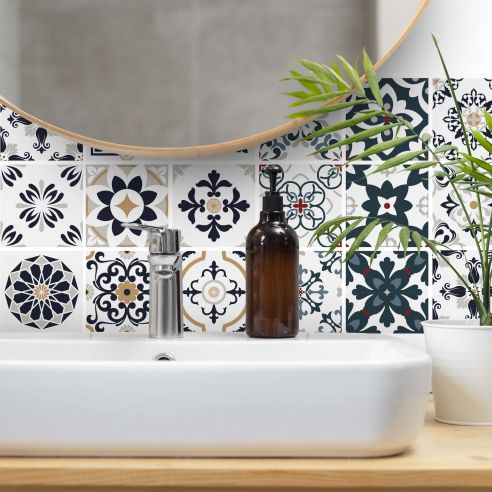 Stickers carrelage carreaux de ciment