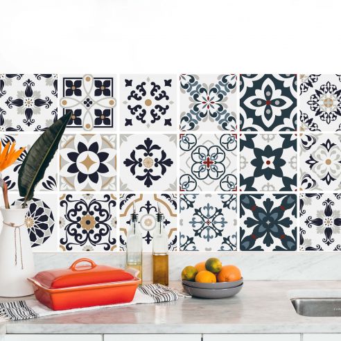 Stickers carrelage carreaux de ciment