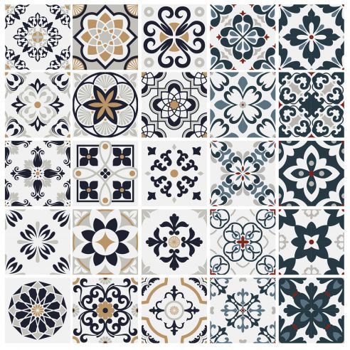 Stickers carrelage carreaux de ciment