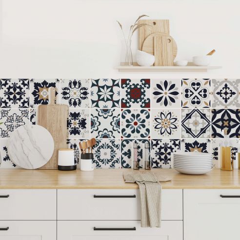 Stickers carrelage carreaux de ciment