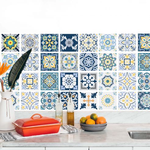 Stickers carrelage carreaux de ciment