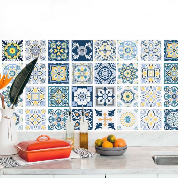 Stickers carrelage carreaux de ciment