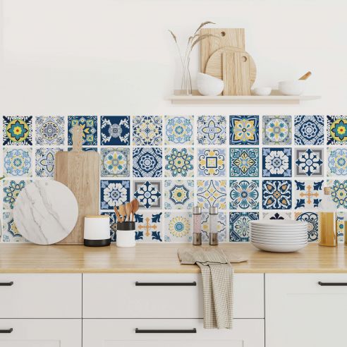 Stickers carrelage carreaux de ciment