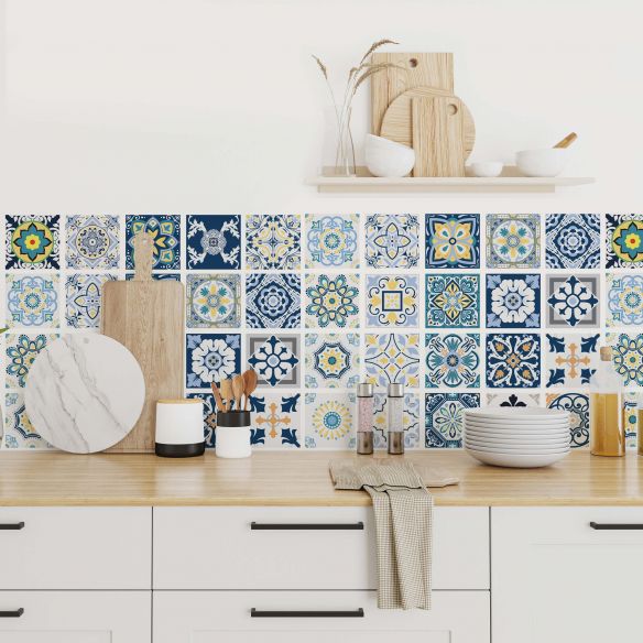 Stickers carrelage carreaux de ciment