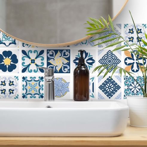 Stickers carrelage carreaux de ciment