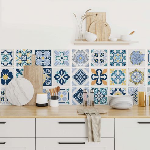 Stickers carrelage carreaux de ciment