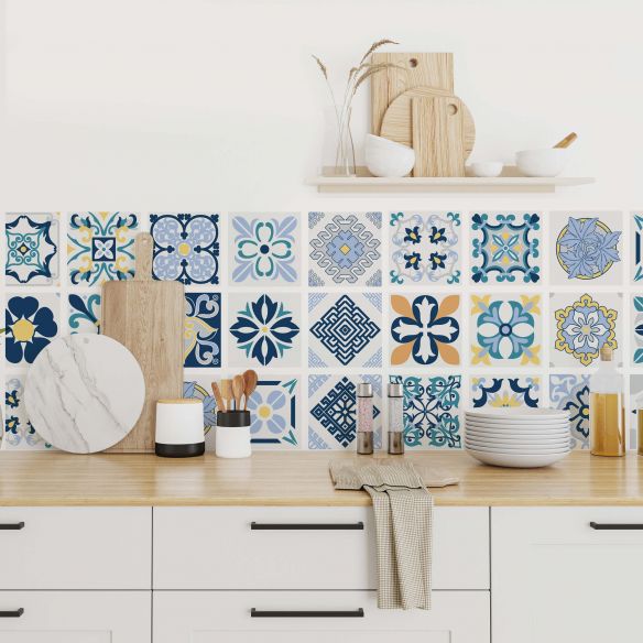 Stickers carrelage carreaux de ciment