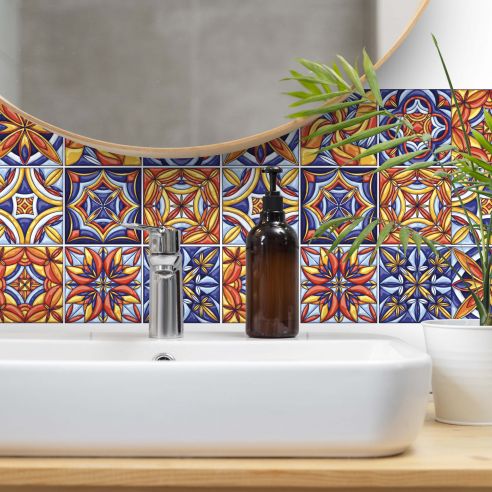 Stickers carrelage carreaux de ciment design