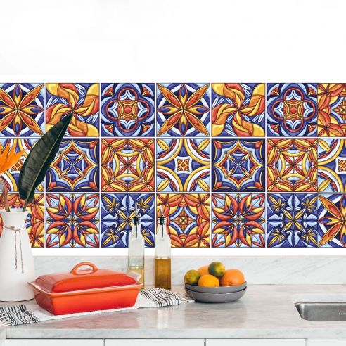 Stickers carrelage carreaux de ciment design