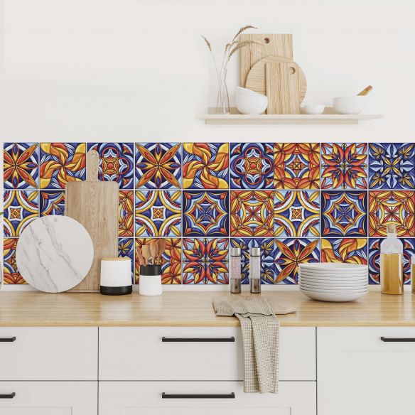 Stickers carrelage carreaux de ciment design