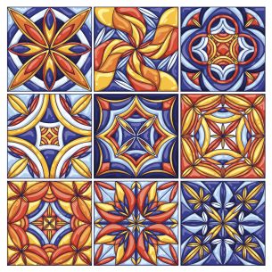 Stickers carrelage carreaux de ciment design 2