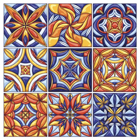 Stickers carrelage carreaux de ciment design