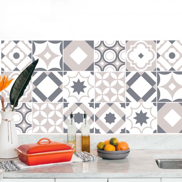 Stickers carrelage carreaux de ciment style ancien