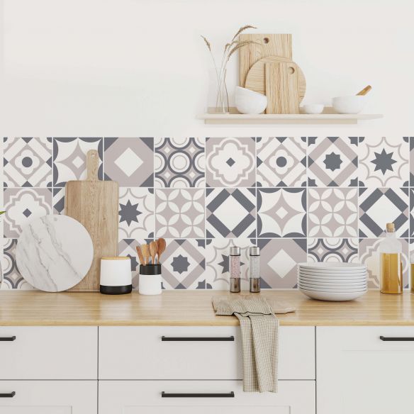 Stickers carrelage carreaux de ciment style ancien