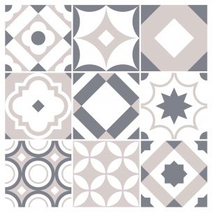 Stickers carrelage carreaux de ciment style ancien 2
