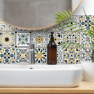 Stickers carrelage carreaux de ciment vintage