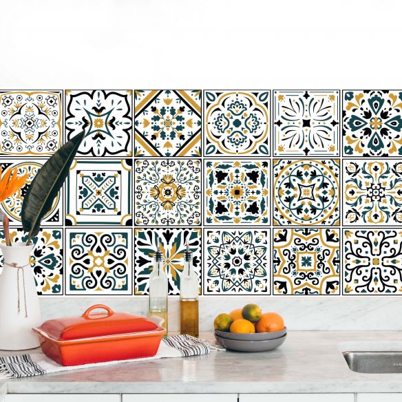 Stickers carrelage carreaux de ciment vintage