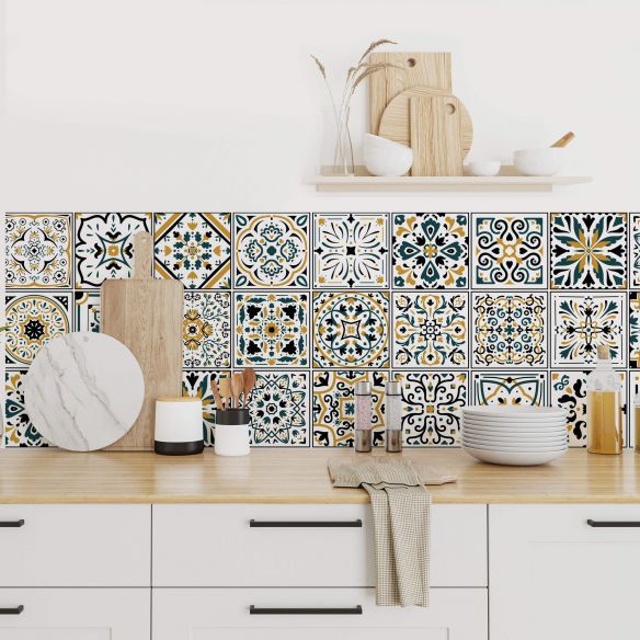 Stickers carrelage carreaux de ciment vintage