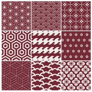 Stickers carrelage carreaux de ciment bordeau 2