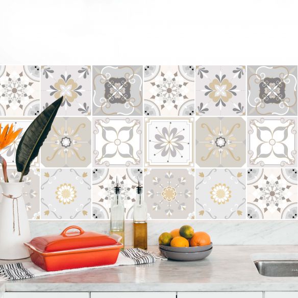 Stickers carrelage carreaux de ciment style vintage