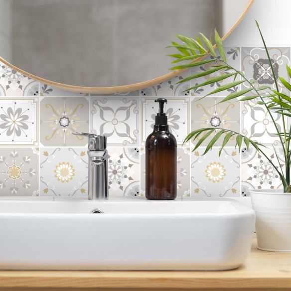 Stickers carrelage carreaux de ciment style vintage