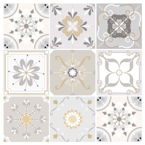 Stickers carrelage carreaux de ciment style vintage