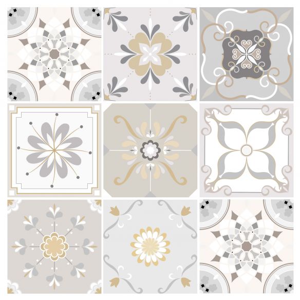 Stickers carrelage carreaux de ciment style vintage