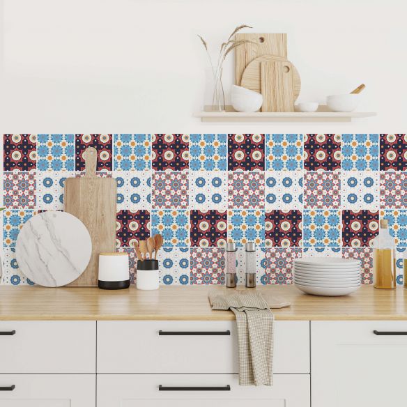 Stickers carrelage carreaux de ciment