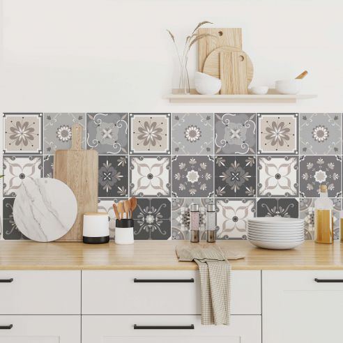 Stickers carrelage carreaux de ciment