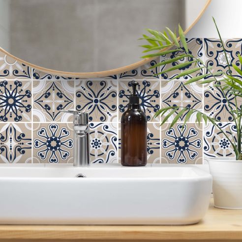 Stickers carrelage carreaux de ciment