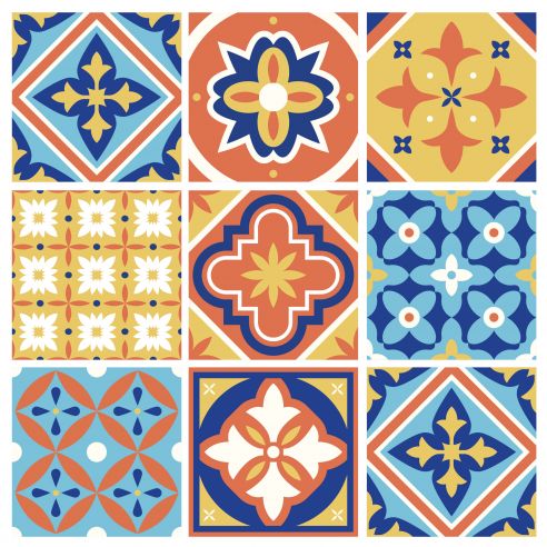Stickers carrelage carreaux de ciment