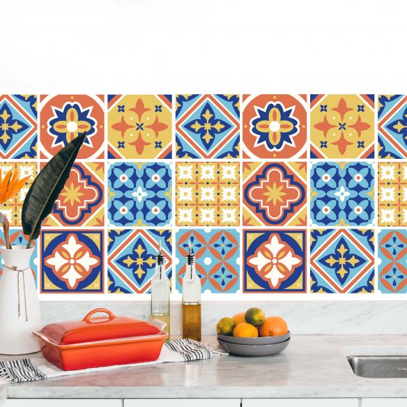 Stickers carrelage carreaux de ciment