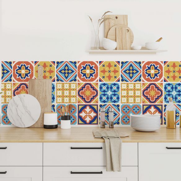 Stickers carrelage carreaux de ciment