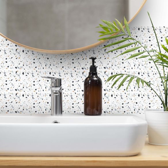 Stickers carrelage carreaux terrazzo