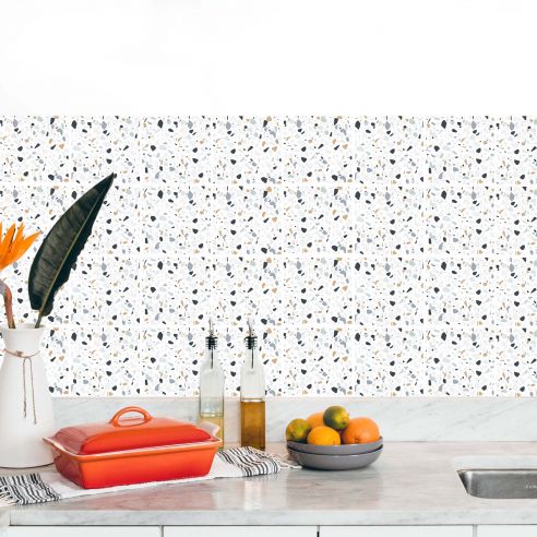 Stickers carrelage carreaux terrazzo