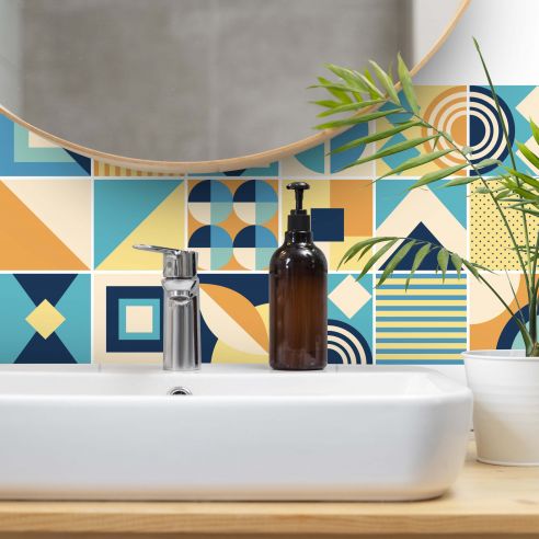 Stickers carrelage carreaux de ciment design