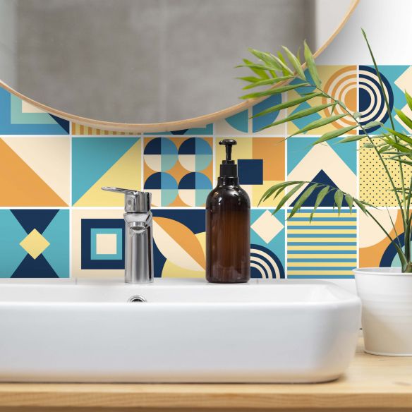 Stickers carrelage carreaux de ciment design