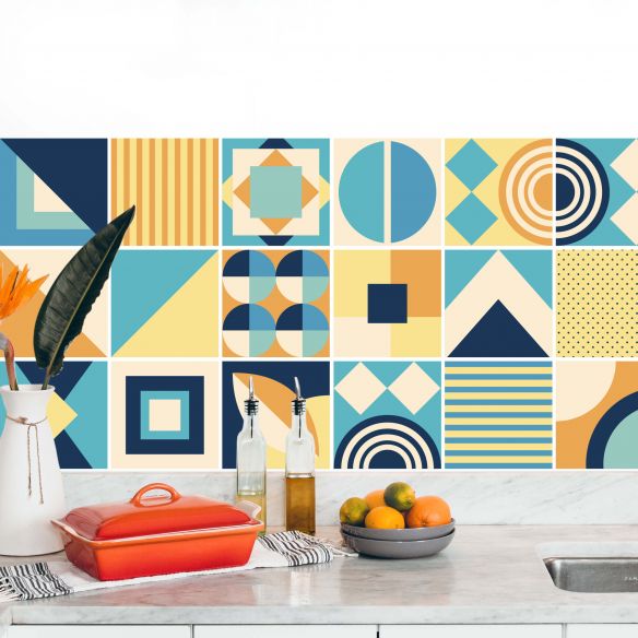 Stickers carrelage carreaux de ciment design