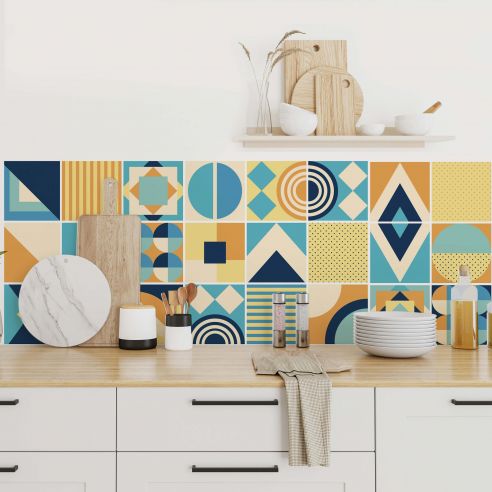 Stickers carrelage carreaux de ciment design