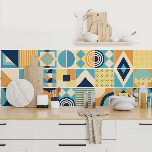 Stickers carrelage carreaux de ciment design