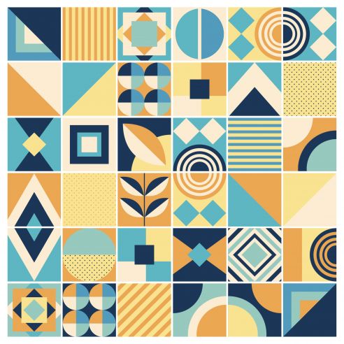 Stickers carrelage carreaux de ciment design