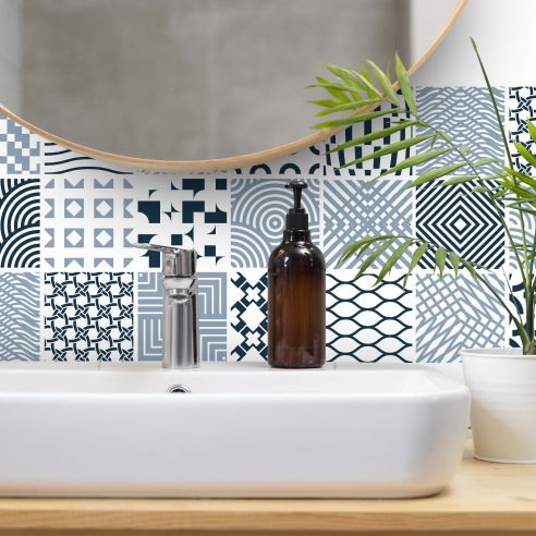 Stickers carrelage carreaux de ciment