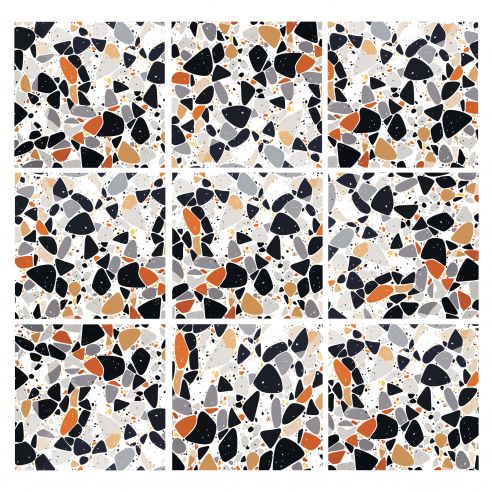 Stickers carrelage carreaux de ciment terrazzo