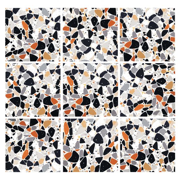 Stickers carrelage carreaux de ciment terrazzo